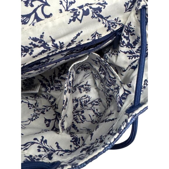 Vera Bradley Woven Backpack Embroidered Regatta Turtle Blue Tan Adjustable Strap main image 9